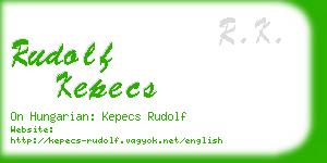 rudolf kepecs business card
